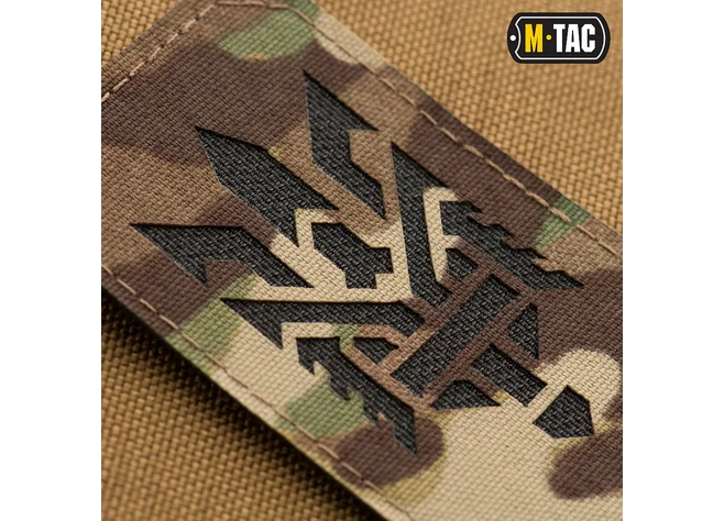 Нашивка M-Tac Тризуб (стилізована) Laser Cut Multicam/Black Фото 2